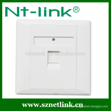 UK Cor branca padrão 86 x 86mm 1 porta rj45 faceplate